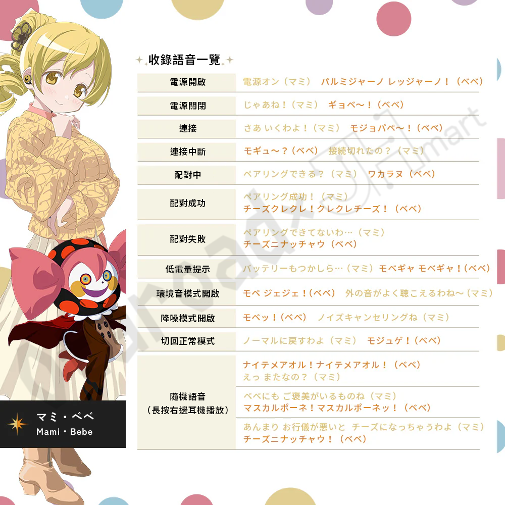 預訂：[日版周邊]「AVIOT×劇場版 魔法少女小圓［新篇］叛逆的物語」TE-V1R-MMM 聯名藍牙耳機