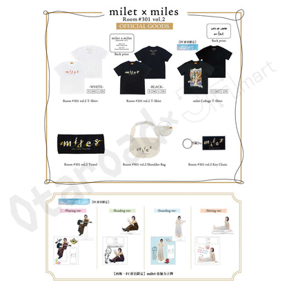 預訂：[演唱會周邊]「milet×miles Room #301 vol.2」周邊通販