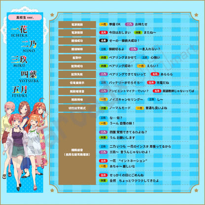 預訂：[日版周邊]「AVIOT × 五等分的新娘」聯名藍牙耳機 TE-V1R-GHY