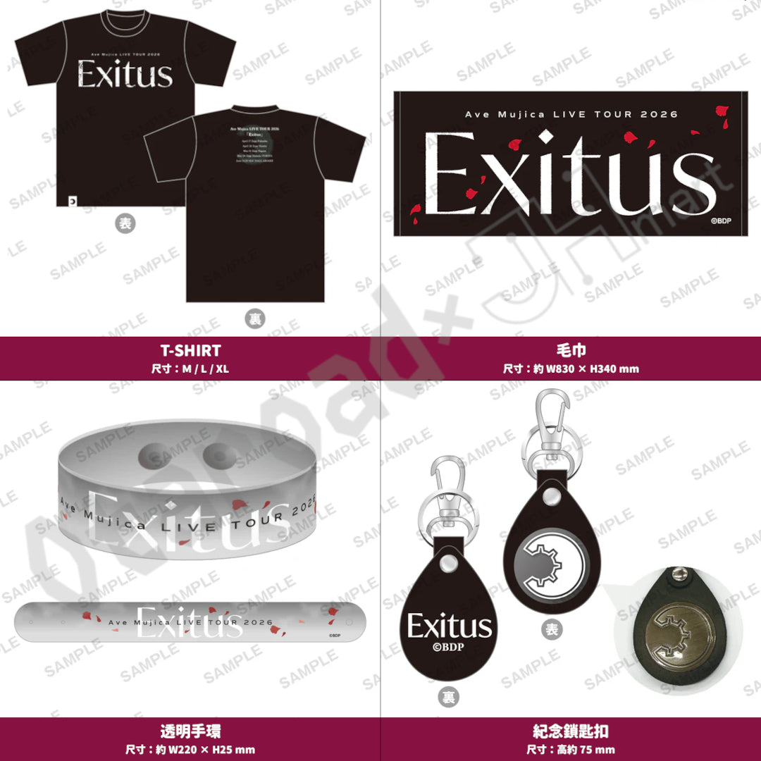 預訂：[演唱會周邊] Ave Mujica LIVE TOUR 2026「Exitus」周邊通販