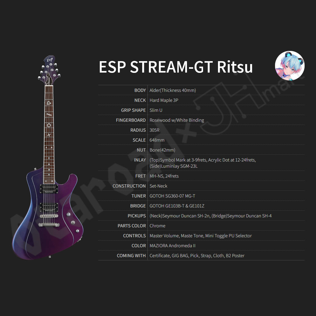 預訂：[日版周邊]「ESP × BanG Dream!」夢限大MewType 聯名結他（全2款）＆周邊（全8款）