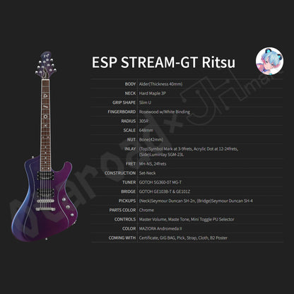 預訂：[日版周邊]「ESP × BanG Dream!」夢限大MewType 聯名結他（全2款）＆周邊（全8款）