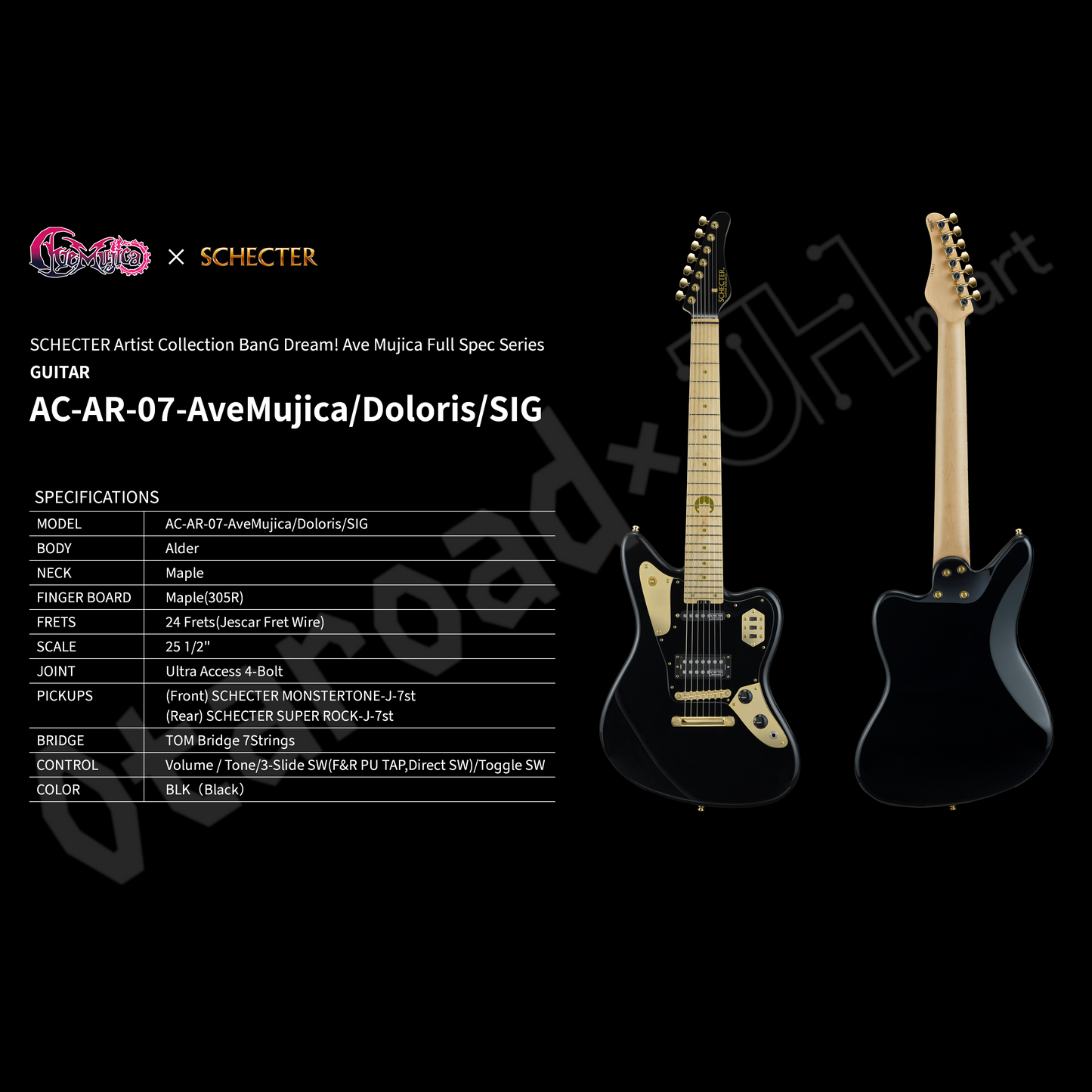 預訂：[日版周邊]「Ave Mujica × SCHECTER」聯名樂器＆周邊