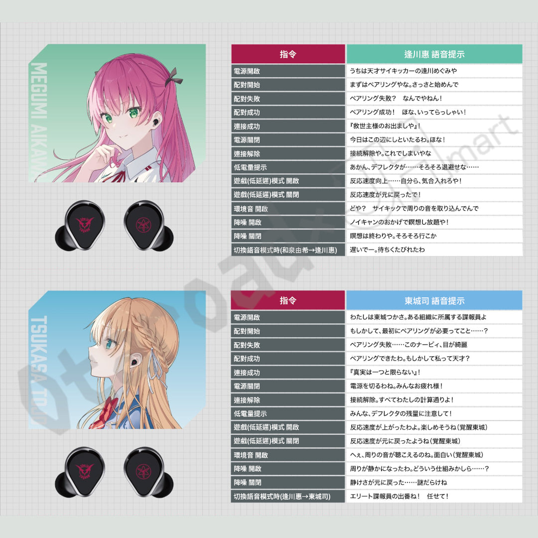 預訂：[日版周邊]「ONKYO DIRECT × 緋染天空 Heaven Burns Red」聯名藍牙耳機＆語音無線充電器