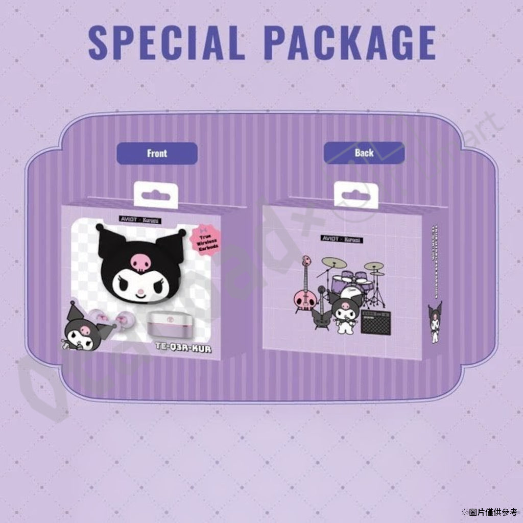 預訂：[日版周邊]「AVIOT × SANRIO CHARACTERS」聯名藍牙耳機〈玉桂狗 / Kuromi〉