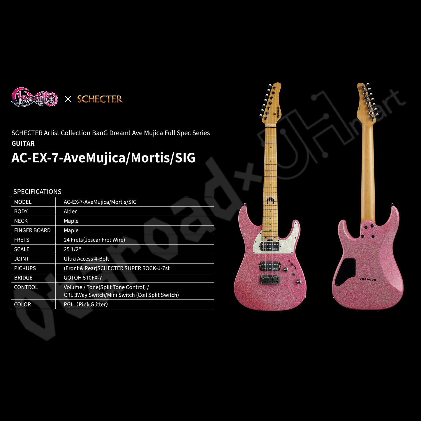 預訂：[日版周邊]「Ave Mujica × SCHECTER」聯名樂器＆周邊