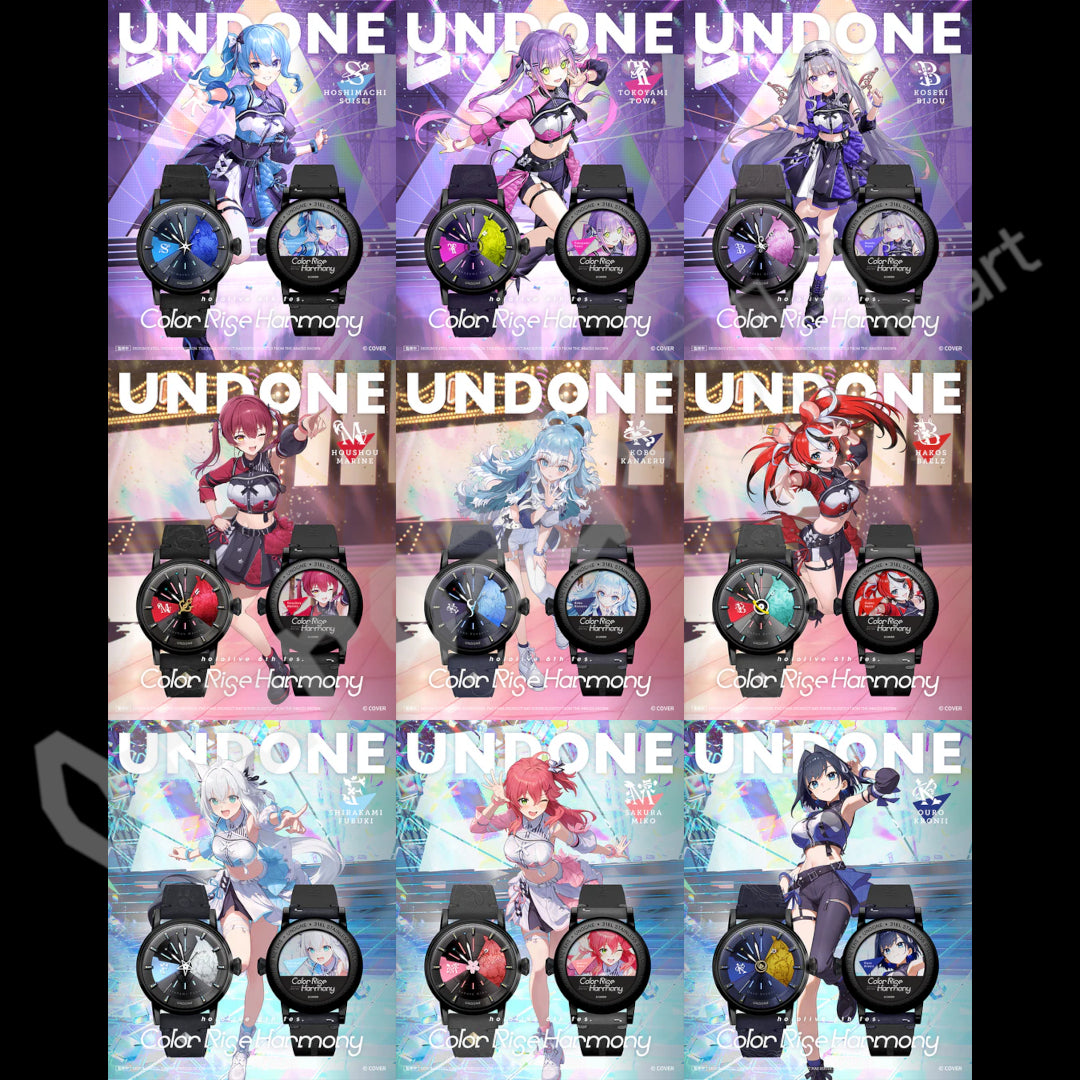 預訂：[日版周邊]「UNDONE x hololive 6th fes. Color Rise Harmony」聯名手錶套裝＆周邊