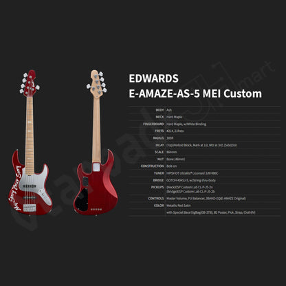預訂：[日版周邊]「ESP SIGNATURE SERIES」MEI（岡田夢以）聯名低音結他（全2款）＆周邊（全4款）