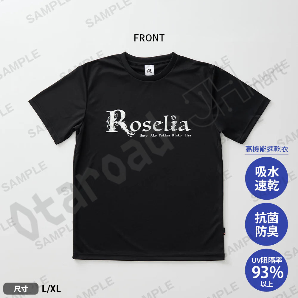 預訂：[日版周邊] BanG Dream!×DRAIVE 速乾T-SHIRT 〈Poppin'Party / Roselia〉