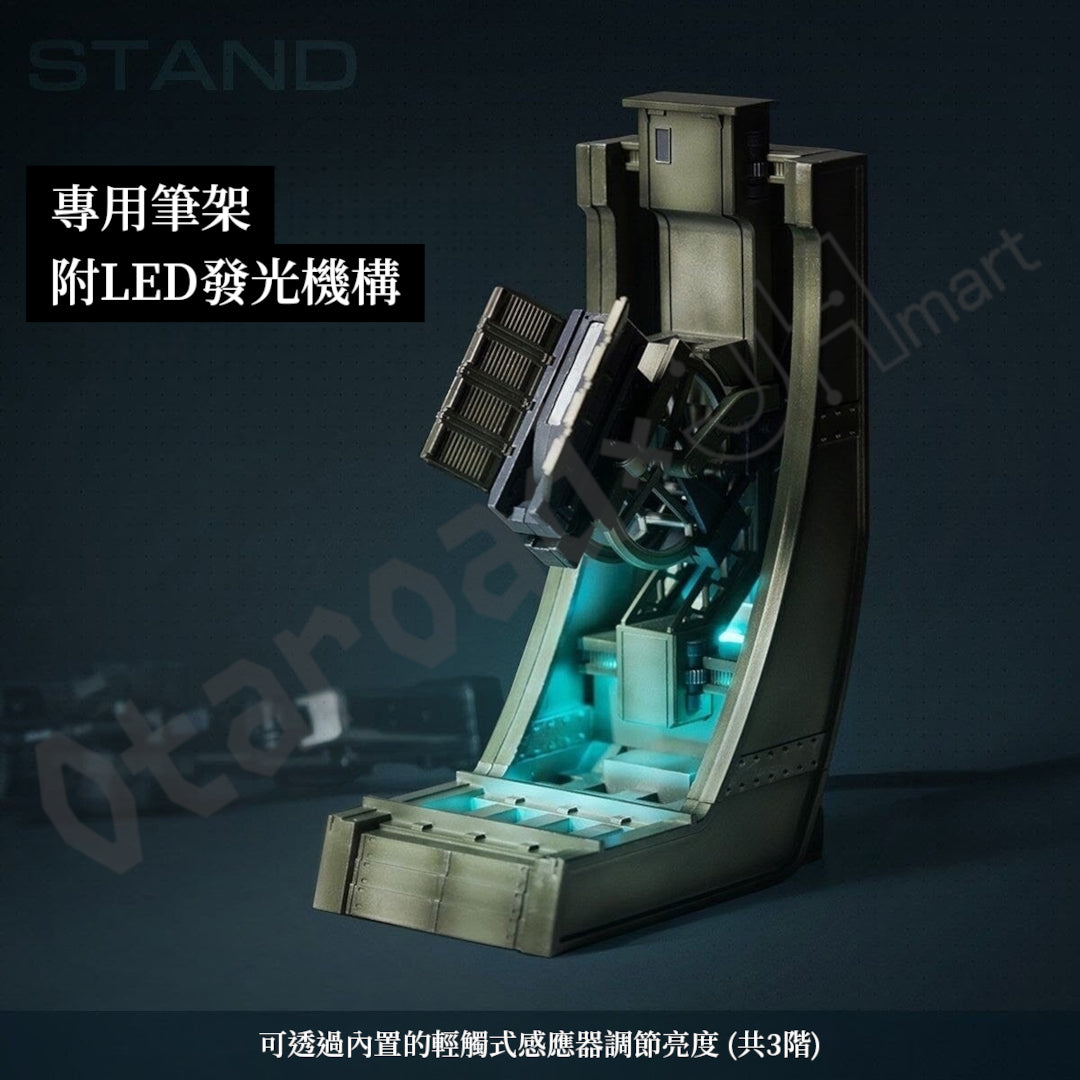預訂：[日版周邊] 〈P-BANDAI限定〉機戰傭兵VI 境界天火 PB-033M ASHMEAD【打樁機原子筆＆LED發光專用筆架套裝】