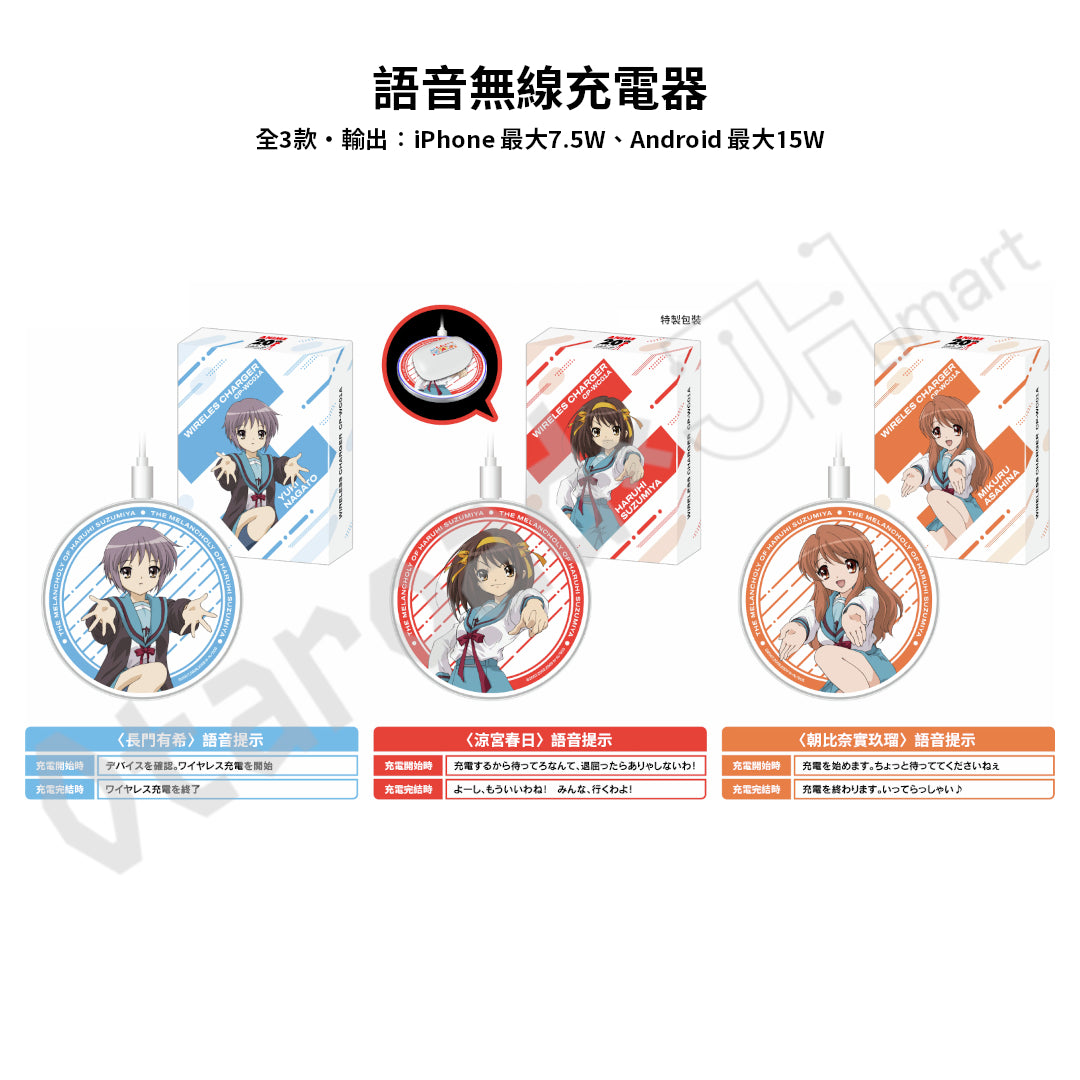預訂：[日版周邊]「ONKYO DIRECT × 涼宮春日的憂鬱」聯名藍牙耳機＆語音無線充電器