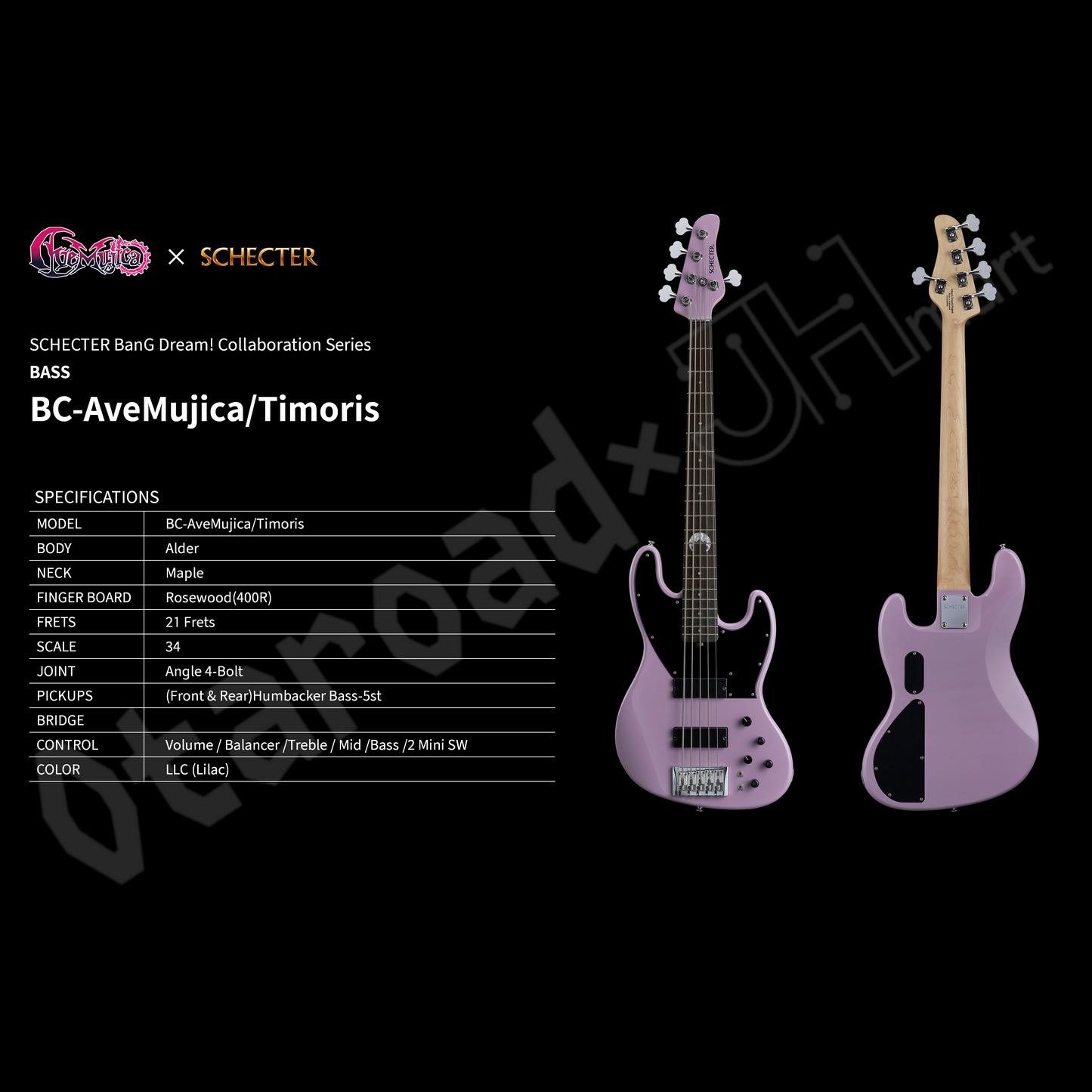 預訂：[日版周邊]「Ave Mujica × SCHECTER」聯名樂器＆周邊