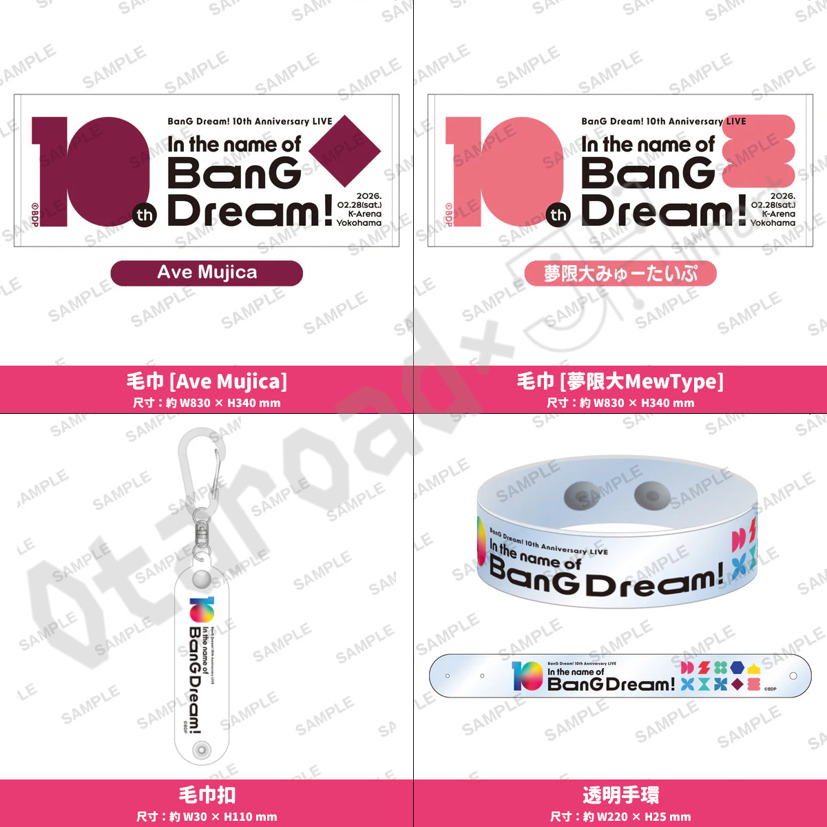 預訂：[演唱會周邊] BanG Dream! 10th Anniversary LIVE「In the name of BanG Dream!」周邊通販