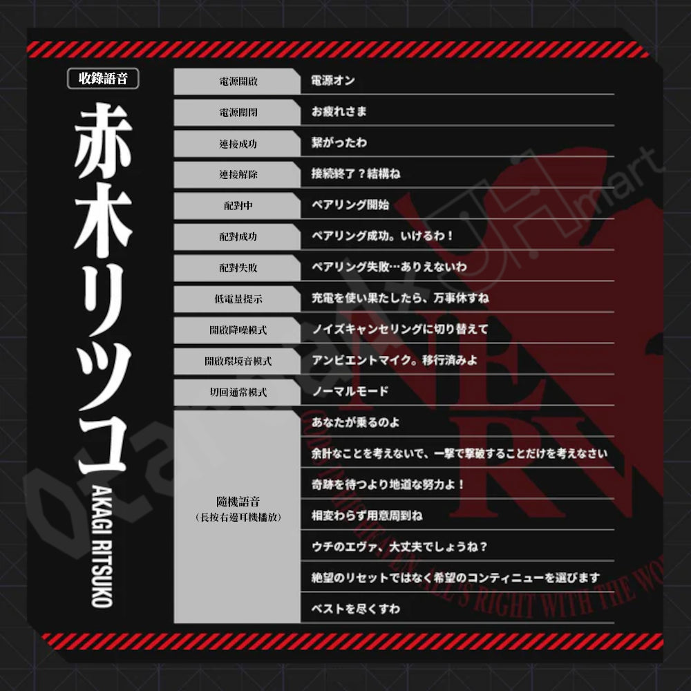 預訂：[日版周邊]「AVIOT × EVANGELION」TE-V1R-EVA 聯名藍牙耳機