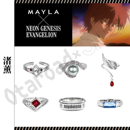 預訂：[日版周邊]「MAYLA × 新世紀福音戰士」聯名戒指套裝【真嗣 / 綾波麗 / 明日香 / 渚薰】（每套內含6款）