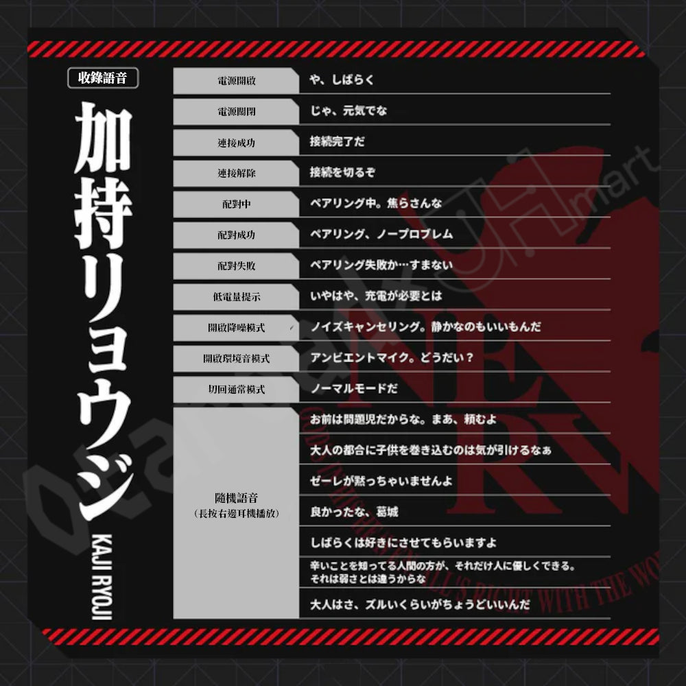 預訂：[日版周邊]「AVIOT × EVANGELION」TE-V1R-EVA 聯名藍牙耳機